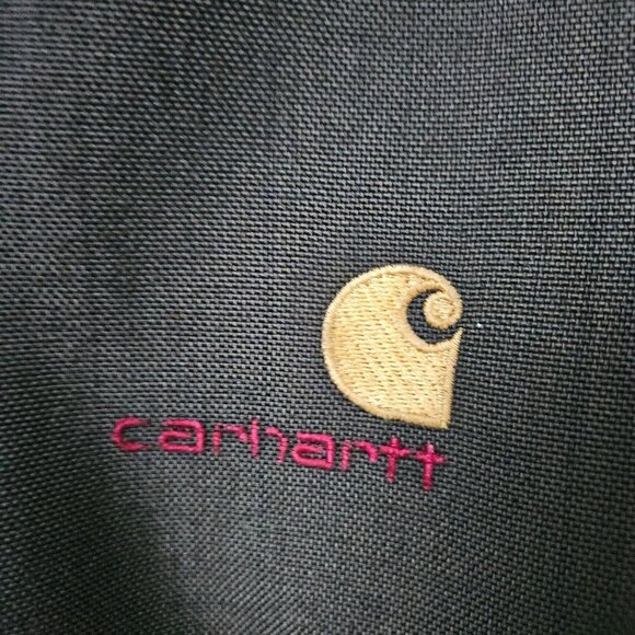 Vintage CARHARTT Hooded Jacket Mens J21? Cordura Nylon Canvas Quilted 90s Size L - Picture 3 of 16
